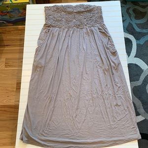 Floor Length Sun Dress by Inc. with Pockets and Beautiful top design